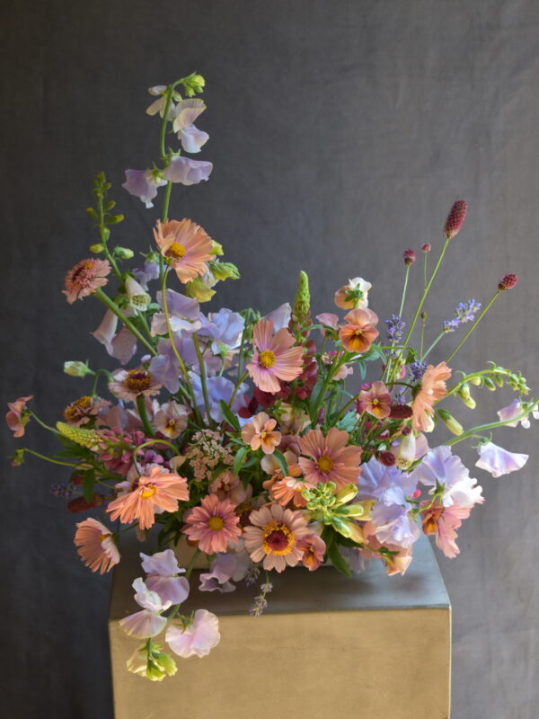 Organic & whimsical spring floral centerpiece