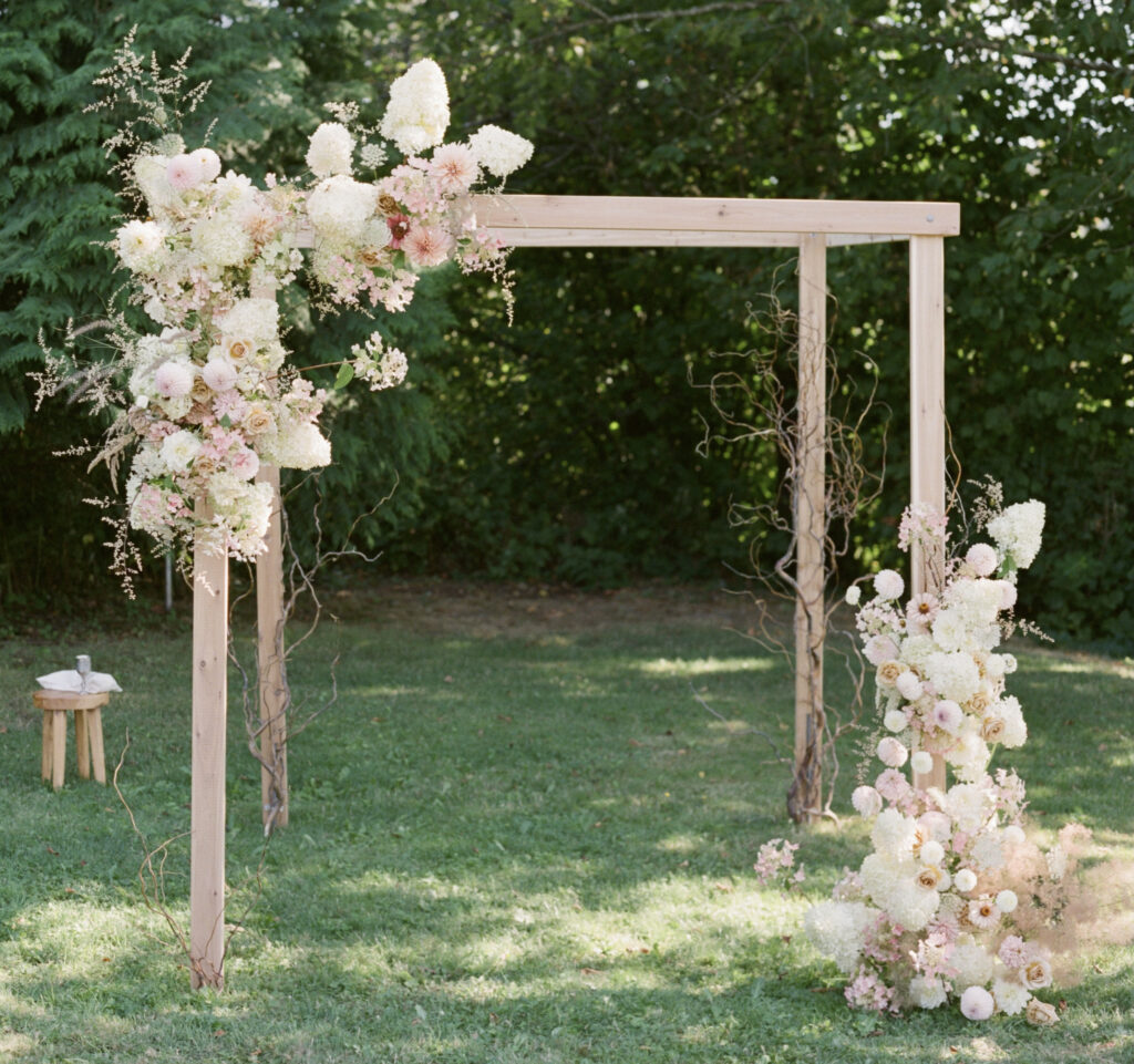 Chuppah floral installation for a seattle wedding