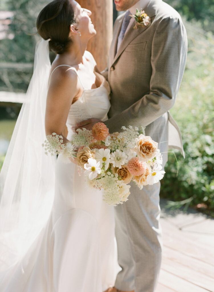 bridal bouquet for a Summer Wedding designed by Seattle wedding florist Noctua Florals
