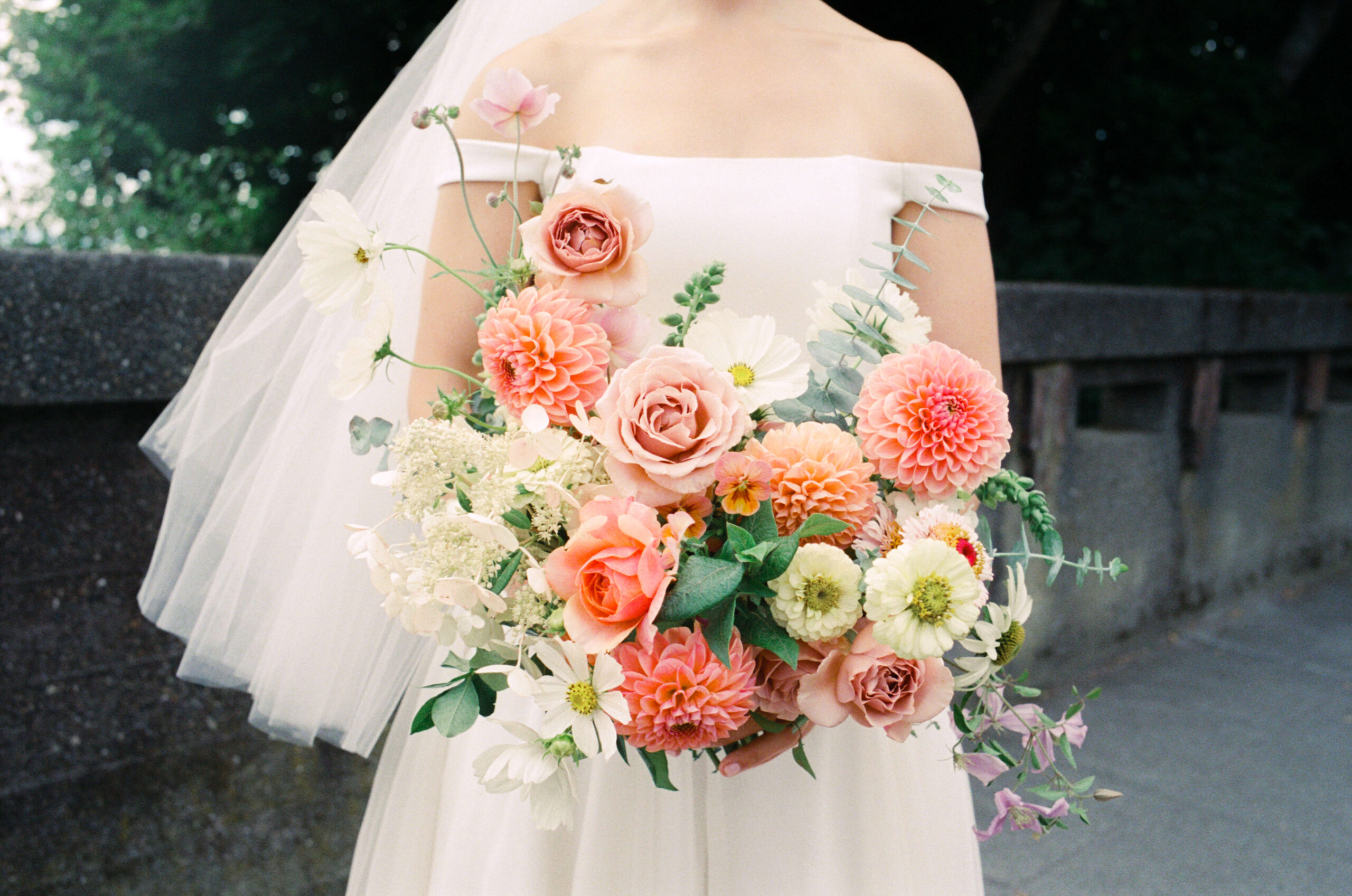 summer bridal bouquet designed by bellingham wedding florist