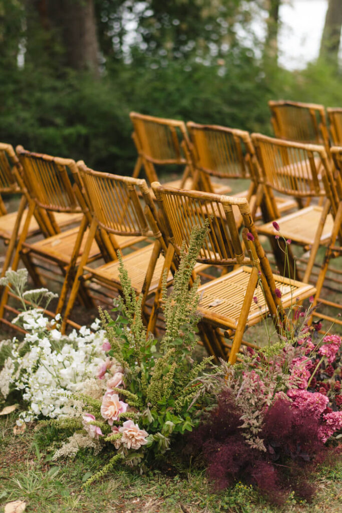 wedding floral installation