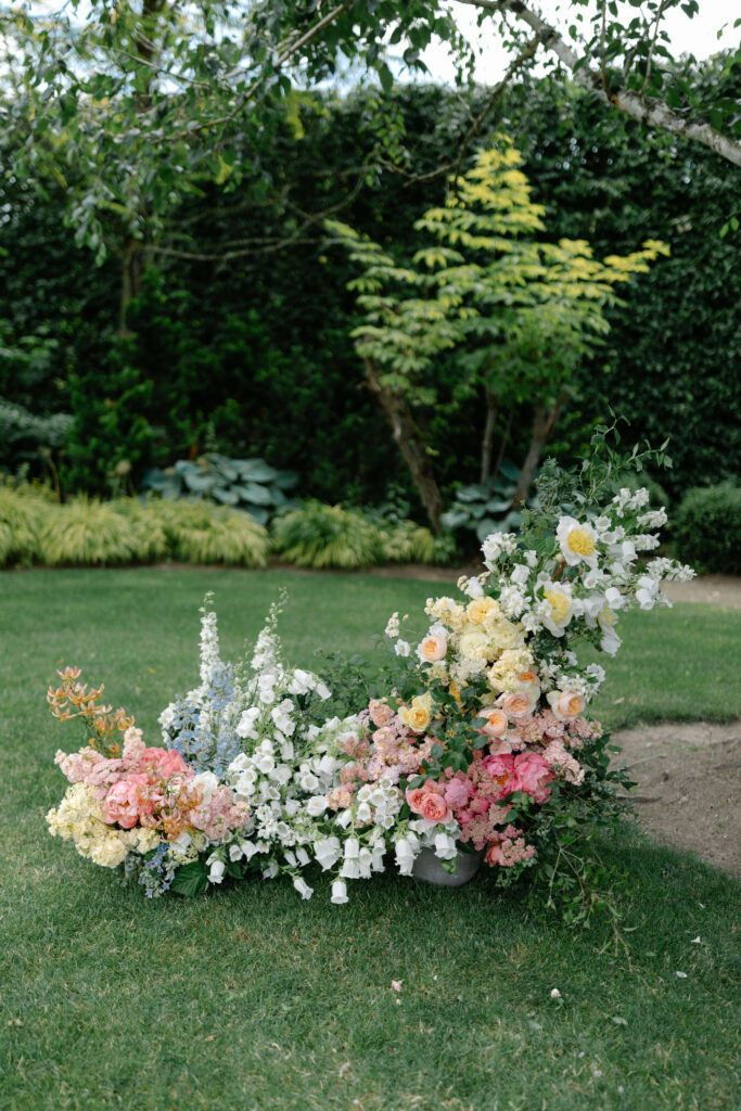 wedding floral installation